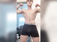 cute fit blonde striping jack hot off twink porn