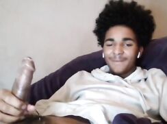 Cute Black boy jerk and cum compilation
