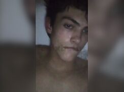 cute fit college guy taking a bath jo