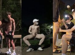 Cruising in the park at night after training