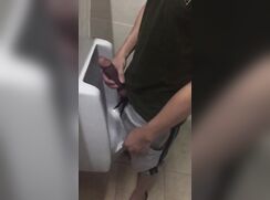 Stranger showed me his huge cock at the urinal (no cum)