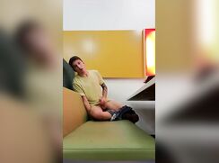 Boy caught wanking in diner