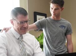 Older boss fucks his young, petite subordinate