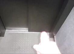 ABX Clips - Cum and jerk in elevator in public