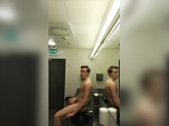 ABX Clips - Horny fag in public toilet