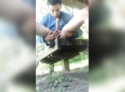 ABX Clips - Series - Teen wanks - Teen with big dick cums outside