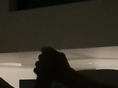 Boy waking in the dark