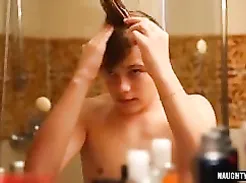 Sexy dude shower