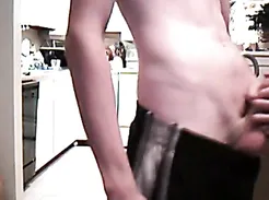 sporty guy jerking on cam