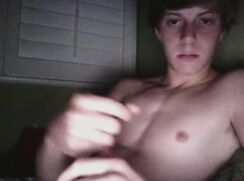 blond guy jerking off