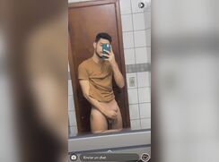 Horny Latino showing his cock on Snapchat
