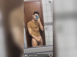 Horny Latino showing his cock on Snapchat