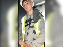 cute worker hot cumming jerk at work off