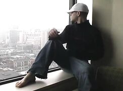 sitting by the window