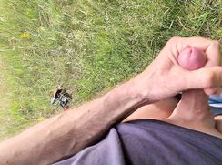 Smooth boy risky outdoor cum