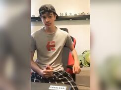 Tall Dark Hair College Student with a Cap wanks off - AI Enhanced