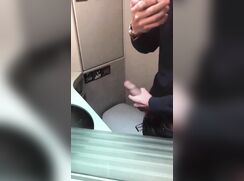 Train toilet wank cam boys porn