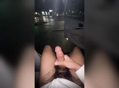 Exhibitionist in his car