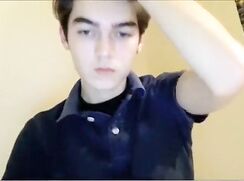 Uncut webcam boy slowly strips but does little else