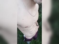 Boy in nature take off his shorts twink porn