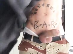 ABX Clips - Inked young man jerksoff