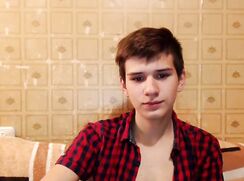 An 18+ boy puts on a web cam display porn