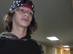 Guy and his curved cock solo porn