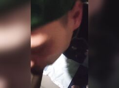 Sucking a military dick