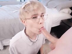a blond femboy alloweds me to fuck him
