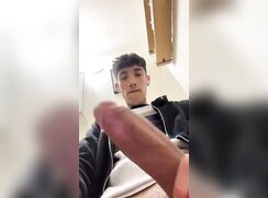 Latin boy shows his big fat cock porn