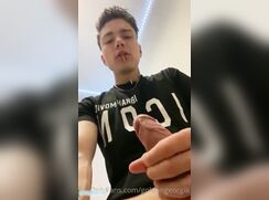 cute fit big cock giorgi wanking off