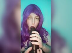 Young sissy bbc blowjob