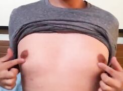 Playing with nipples 4