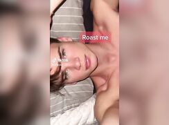 perfect teen boy milks his cock
