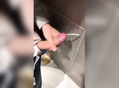 Jerk off and squirt against the wall