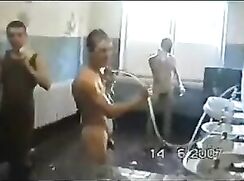Wet, wild, naked, Russian conscripts