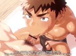Cute boy sucking anime