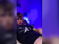 Baited Cums On His CK Shirt