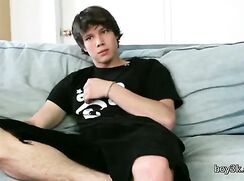 Straight boy solo jerk off and cum video