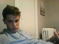 Hot College Guy Rubs one out - AI Enhanced