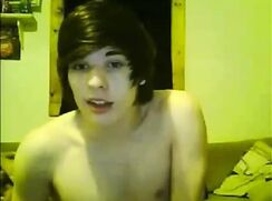 Emo boy cums and eats it