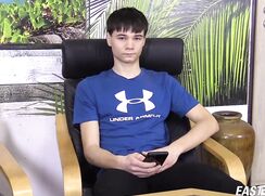 Handsome boy Bradley Burris jerking off his teen cock