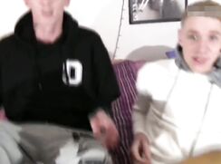 ch twink fb giving a footjob cum