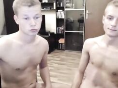 Blonde brothers put on a cam show