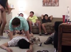 Bros use their passed out friend