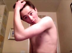 Cute twink redhaired dick play