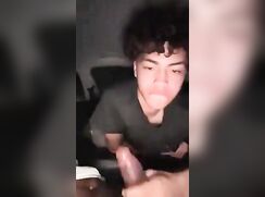 Mixed race boy sucks a BBC