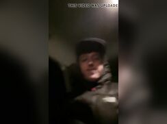 British Chav lad wanks in the car (Public)