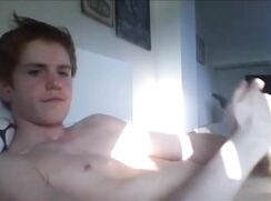!Cranking one out in his bedroom