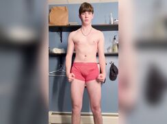 Young Jock Flexing